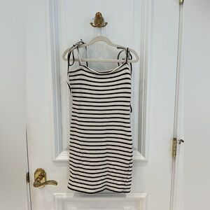 Lovers + Friends Black and White Striped Mini Dress
